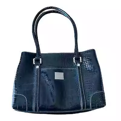 Liz Claiborne Black Vegan Leather Medium Shoulder Bag • $15