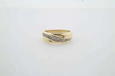 Estate Sale 10k Yellow Gold Diamond Wedding Band Ring Size 10.5 Vintage 0.44 TCW • $400