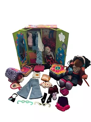 Groovy Girls 2 Dolls Dog Accessories Wardrobe Bundle Y2K 00s RARE • £59.99