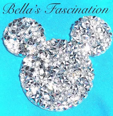 Small Mickey Mouse Head Clear Crystal Rhinestone Applique Iron On Patch 2  • $6.99