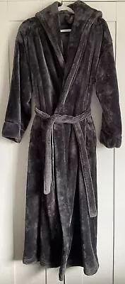 Rosie (M&S) Autograph Luxury Charcoal Long Dressing Gown Robe Size Medium 10-12 • £10.50