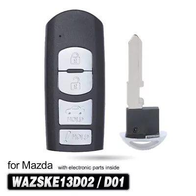 Smart Remote Key Fob For Mazda CX-5 3 6 Miata 2014-2019 SKE13D-01 SKE13D-02 • $25.33