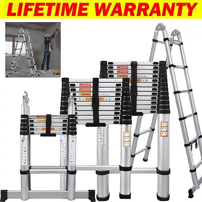 Multi-Purpose Aluminium Step Ladder Telescopic Folding Ladder Extendable 2M-6.2M • $62.80