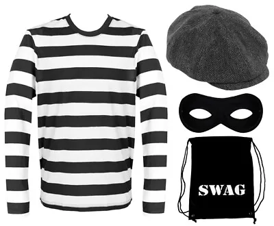 £15.99 • Buy Burglar Costume Set Robber Storybook World Book Day Childs Adults Fancy Dress