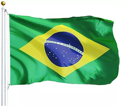 $4.95 • Buy Brazilian Flag Brazil National Banner Polyester 3x5' Foot Country Flags Outdoor