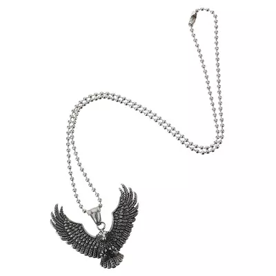  Necklace Decor Eagle Pendant For Men Stainless Steel Man Accessories Hip Hop • £9.78