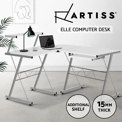 Artiss Corner Computer Desk Home Office Desks Study PC Laptop Table Shelves • $112.95