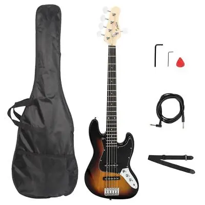 Glarry Gjazz Electric 5 String Bass Guitar For School Student W/Bag • $89.99