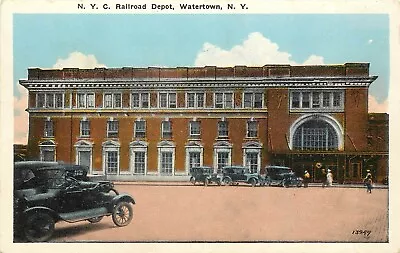 Vintage Postcard; N.Y.C. Railroad Depot Watertown NY Jefferson County Unposted • $10.16