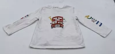 Mayoral Newborn Baby Boys Shirt Long Sleeve White London Firetruck Size 12 Month • $4.99