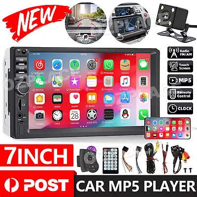 7  Double 2 DIN Bluetooth Head Unit Car Stereo Touch Screen Radio FM/TF/USB/AUX • $52.95