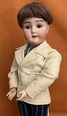 Antique 25  German Bisque Head BOY Doll Special 65 On Comp Jointed Body Cute! • $24.99