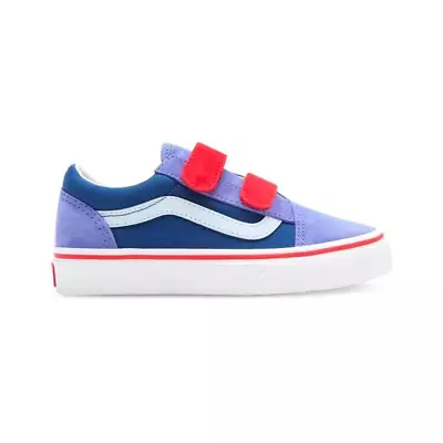 Vans Kids Old Skool (UV Glitter) Baja Blue High Risk Red • $79