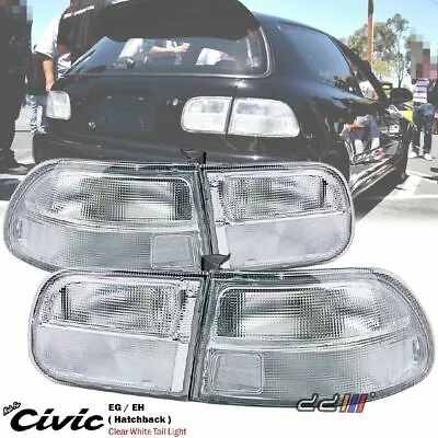 White Albino Rear Tail Light Lamp Fit For Honda Civic Hatchback EG EG6 EH 92-95 • $189