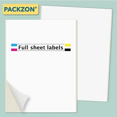 100 Shipping Labels Full Sheet 8.5x11 Self Adhesive PACKZON® • $16.99