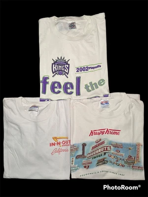 $55 • Buy Vintage In & Out Krispy Kreme Shirt Bundle Lot 3 Pcs MED-XL