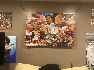 $34.99 • Buy BIG 44x31Manny Pacquiao Vinyl POSTERl Boxing Muhammad Ali Mike Tyson Canelo Art!