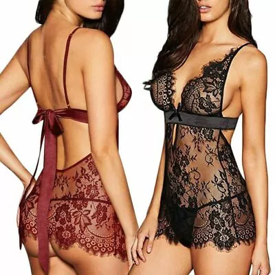 $13.75 • Buy Women Sexy-Lingerie Nightwear Underwear Babydoll Sleepwear Lace G-string Set