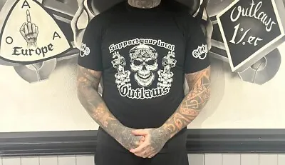 Official Support Your Local OUTLAWS MC SYLO T-SHIRT UNISEX  2XL 1%ER BIKER • £24.50