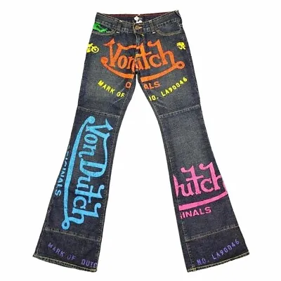 Vintage Von Dutch Y2k Flared Jeans Size 6uk • $130.55