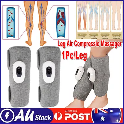 Leg Massager Machine Heating Air Compression Circulation Relaxation Foot Calf AU • $37.99