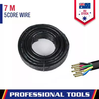 7M X 5 Core Wire Cable Trailer Cable Automotive Boat Caravan Truck Coil V90 PVC • $18.99