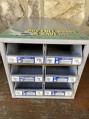 Hillman 6 Bin Hardware Parts Steel Storage Organizer Cabinet  16x13x12” USA RARE • $82.99