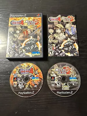 Metal Slug 4 & 5 Playstation 2 PS2 Game Tested Works Great Complete CIB VG+ • $39.99