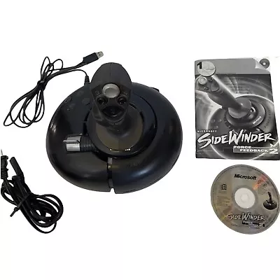 Microsoft SideWinder Force Feedback 2 Joystick With Manual And Disk TESTED • $106.14