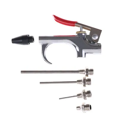 5pc Air Compressor Blow Gun Tool Kit 3 Nozzles Inflation Needle Spray Blower  CG • $12.92