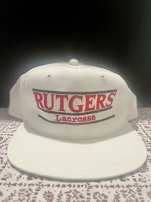 Vintage 90s Rutgers University Lacrosse Snapback Hat • $22.99
