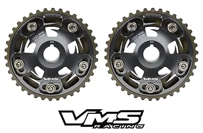 2 Gunmetal Vms Racing Adjustable Cam Gears For Honda Prelude H22 H22a Vtec • $109.95