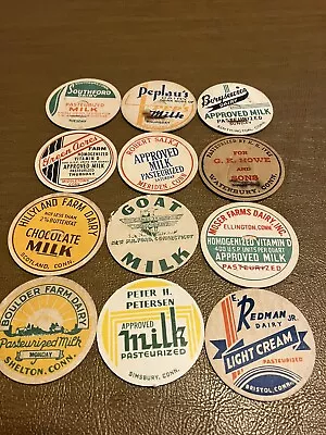 Lot Of 12 Connecticut Milk Caps  • $2.50