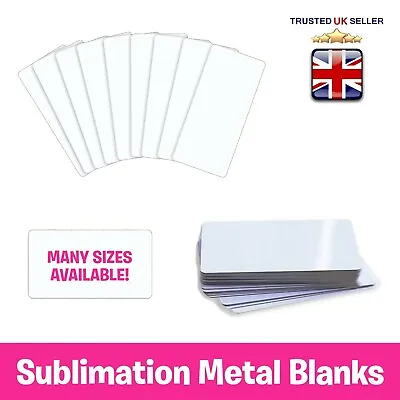 Blank White Sublimation Metal X10 X1 X50 BULK Pack Glossy Print For Heat Press • £1.99