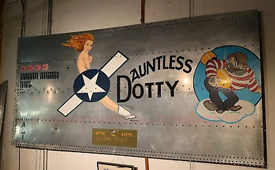 Real B-29 Skin Nose Art  Dauntless Dotty II  497th BG Signed By Robert Morgan! • $10000