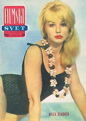 MYLENE DEMONGEOT On Cover - 12 SET - YUGOSLAVIAN COVER'S POSTER'S • $250