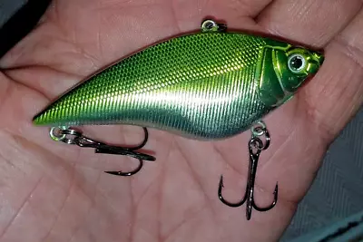 #B One  2.75 Inches 7cm 16 Gr.  Vibe Like  Sinking Crankbait TRANS-GREEN/Chrome • $2.99