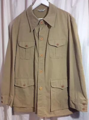 Vintage WESCOTT Men's 46 Tan Corduroy Safari Style Sport Coat Jacket Canada GUC • $25