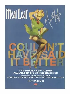 Meat Loaf Autograph Signed Photo Print • £6.89