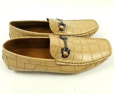 Driving Moccasins Amali  Men's Buckle Faux Leather Casual Tan Size 8.5 • $15.84