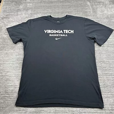 Virginia Tech Hokies Nike Shirt Mens XL Extra Large Black Collegiate Basketball • $13.40