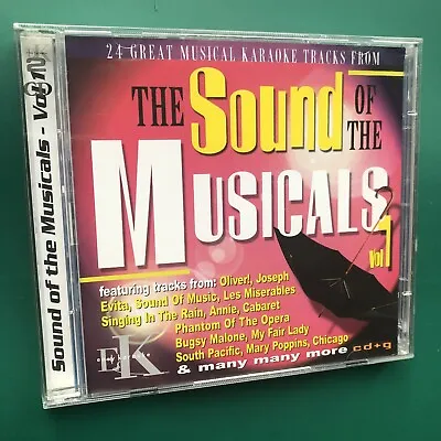 SOUNDS OF THE MUSICALS Vol.1 Karaoke 2-CD Cabaret Bugsy Malone Footloose Chicago • £20