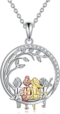 Tree Of Life BBF SISTERS FRIENDS Necklace Silver Chain Womens Jewellery Gifts • £7.65