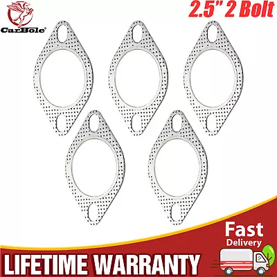 5pcs 2.5  Catback Exhaust Down Pipe Manifold Collector Flange Gasket 2 Bolt • $8.99