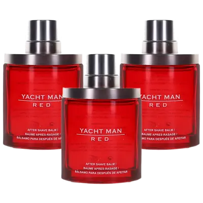 Yacht Man Red By For Men Combo Pack: After Shave Splash 10.2oz (3x3.4oz) New • $35.09