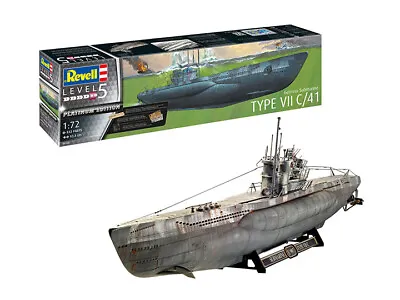 $185 • Buy Revell #05163 1/72  U-boat Type VII C/41 German Submarine-Platinum Editio