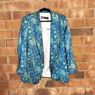 Zara Women’s Printed Blazer With Front Flap Pockets - Size XL  • $104