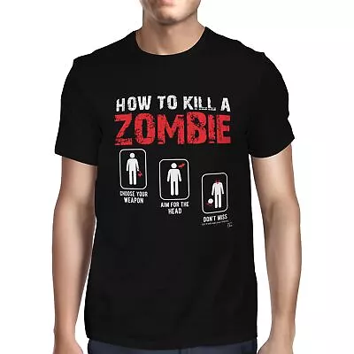 1Tee Mens How To Kill A Zombie Process T-Shirt • £7.99