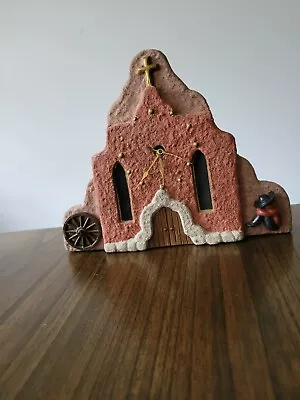 Vintage Southwestern Stoneware Church Clock • $75