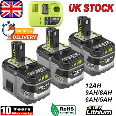 For RYOBI P108 One 18V Plus High Capacity Battery 18 Volt Lithium-ion /Charger • £15.89